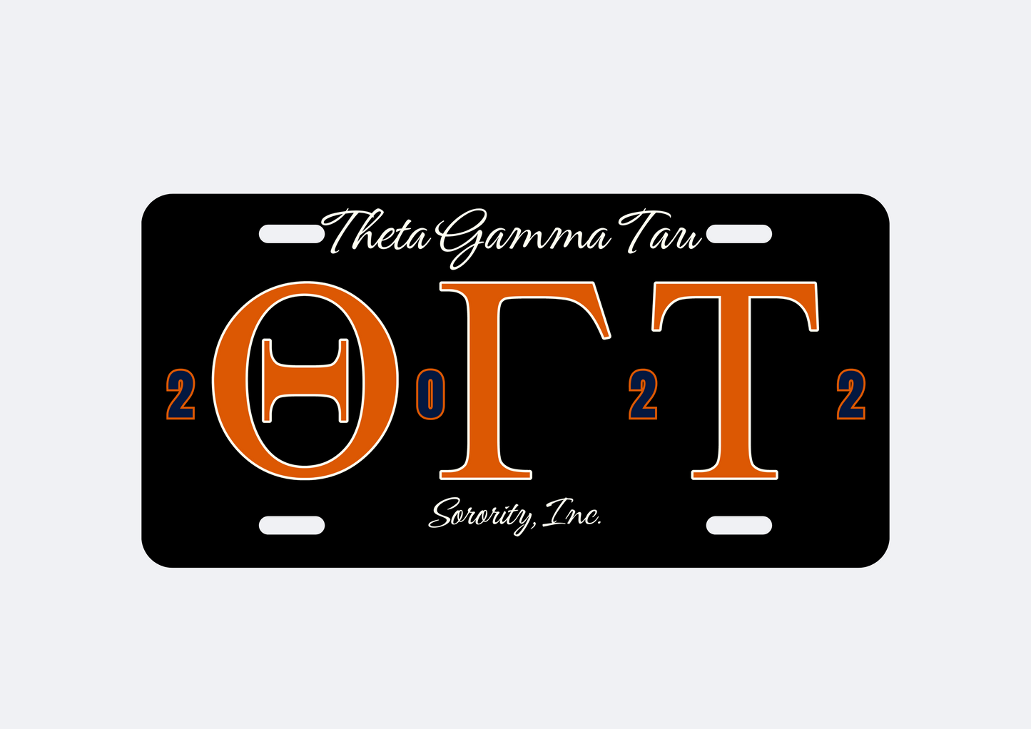 Theta Gamma Tau - License Plate