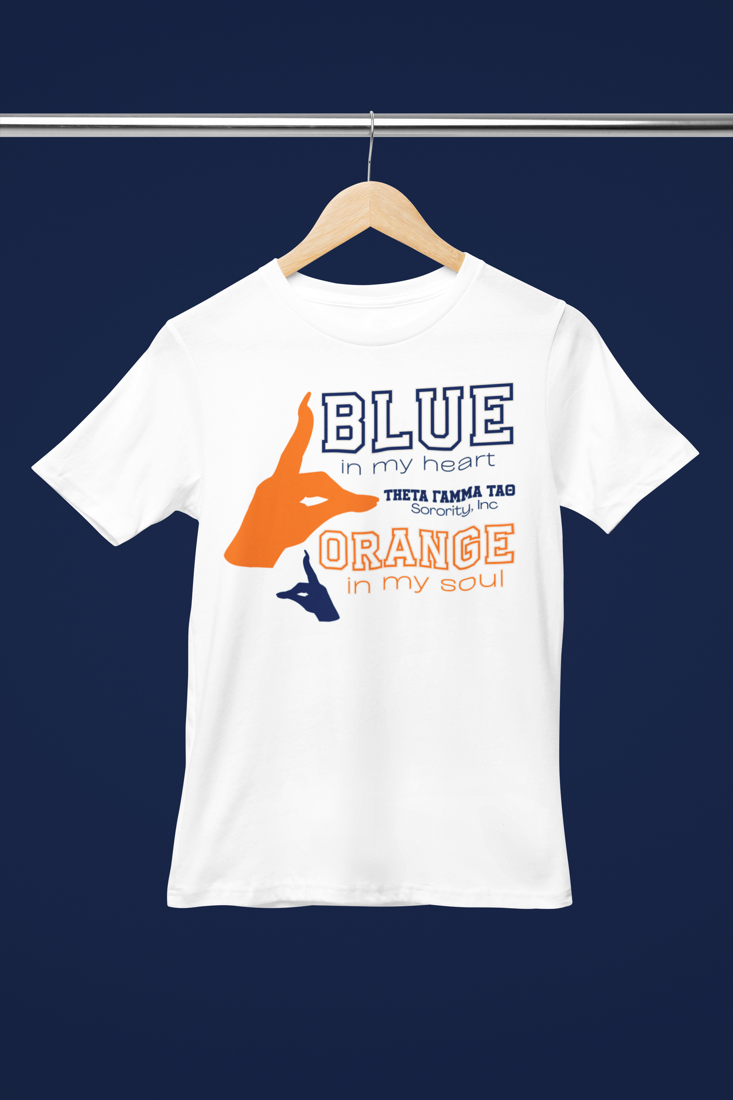 Theta Gamma Tau Sorority Inc - Blue in Heart Orange in my Soul