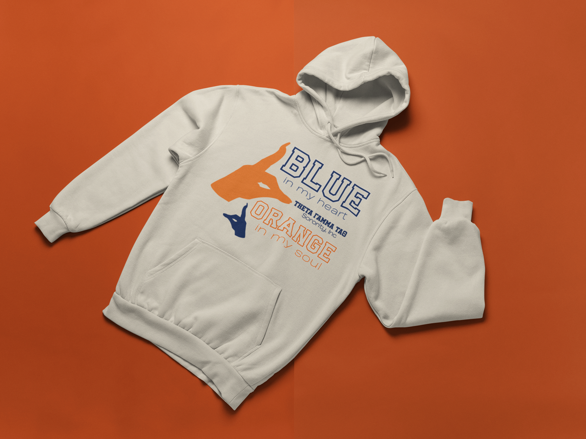Theta Gamma Tau Sorority Inc - Blue in my Heart Hoodie