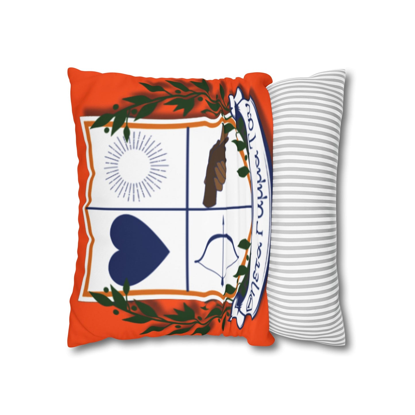 Theta Gamma Tau - Orange & Blue/ Vixen Crest Pillow