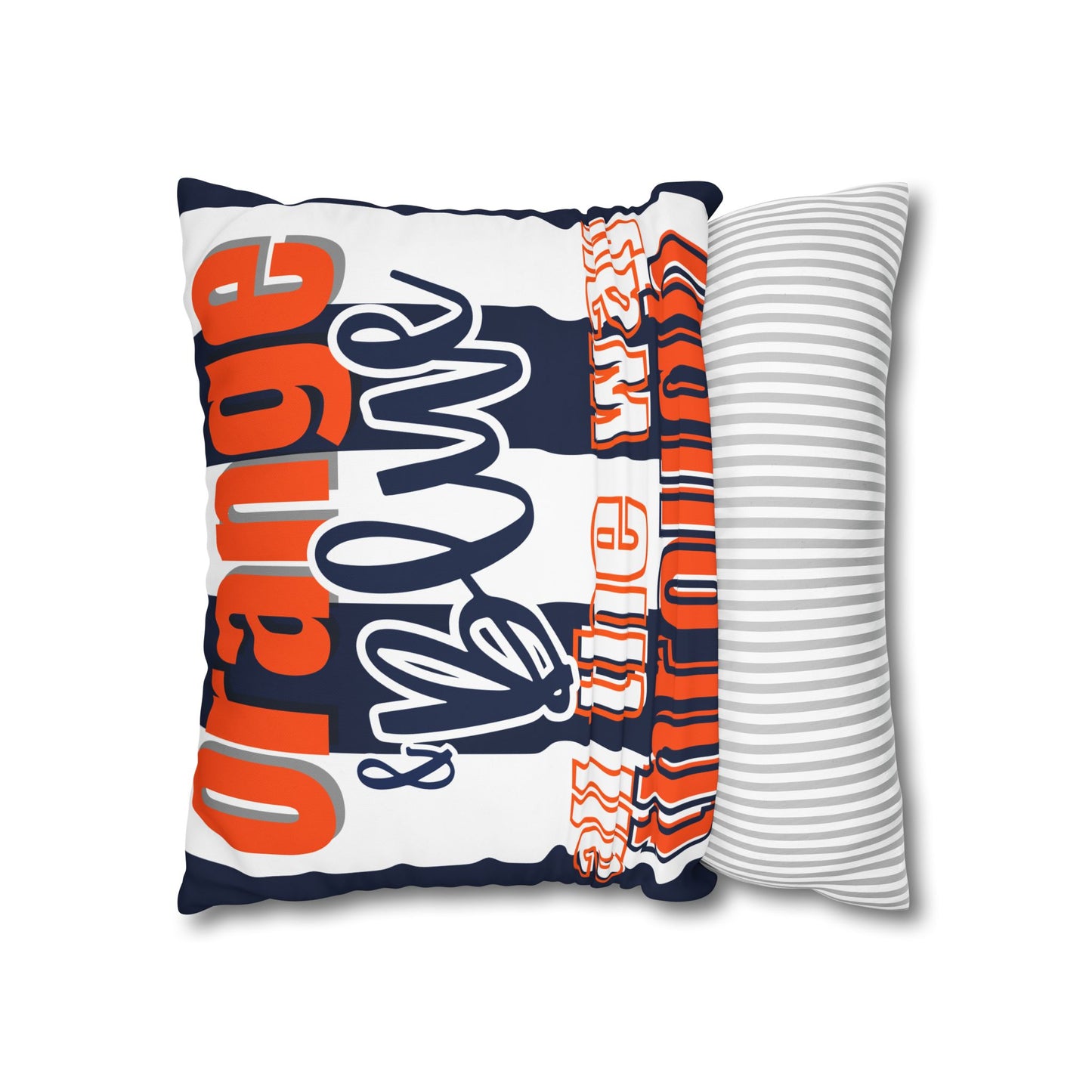 Theta Gamma Tau - Orange & Blue/ Vixen Crest Pillow