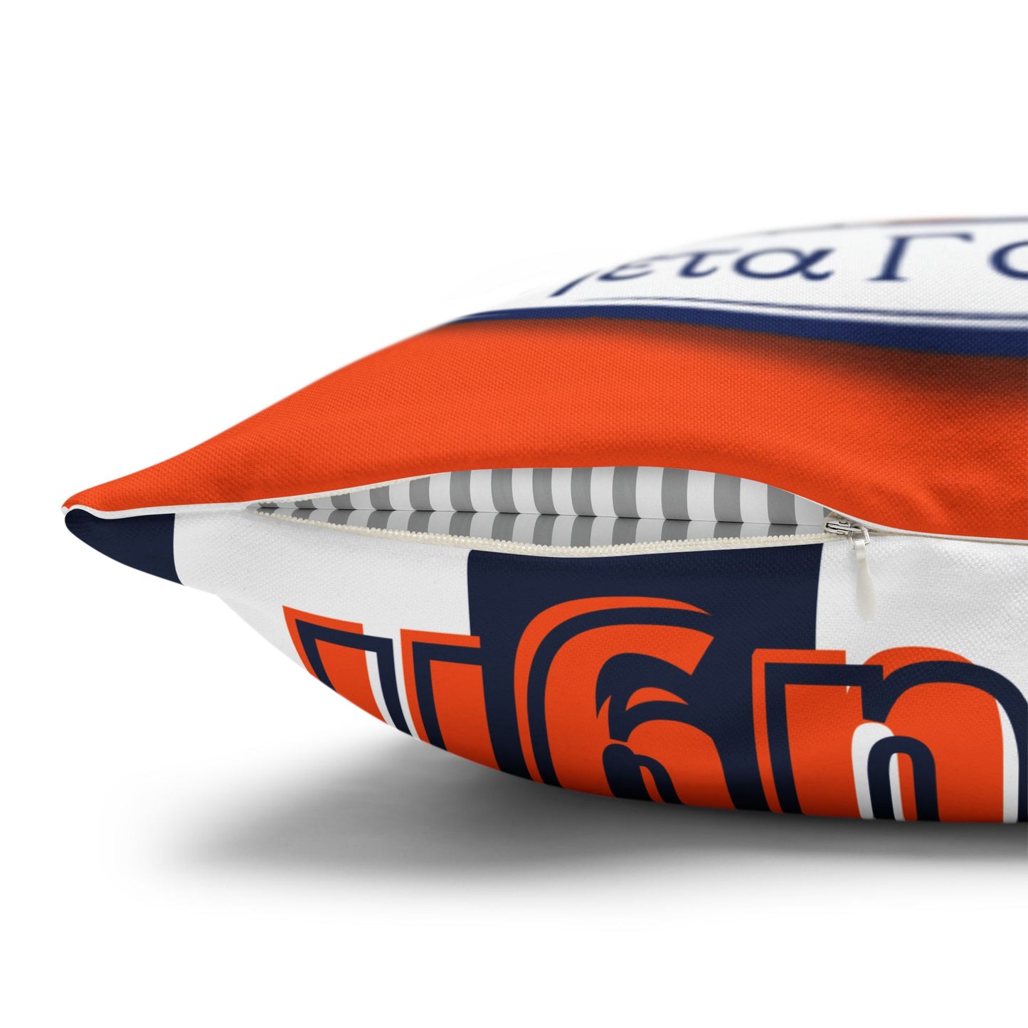 Theta Gamma Tau - Orange & Blue/ Vixen Crest Pillow