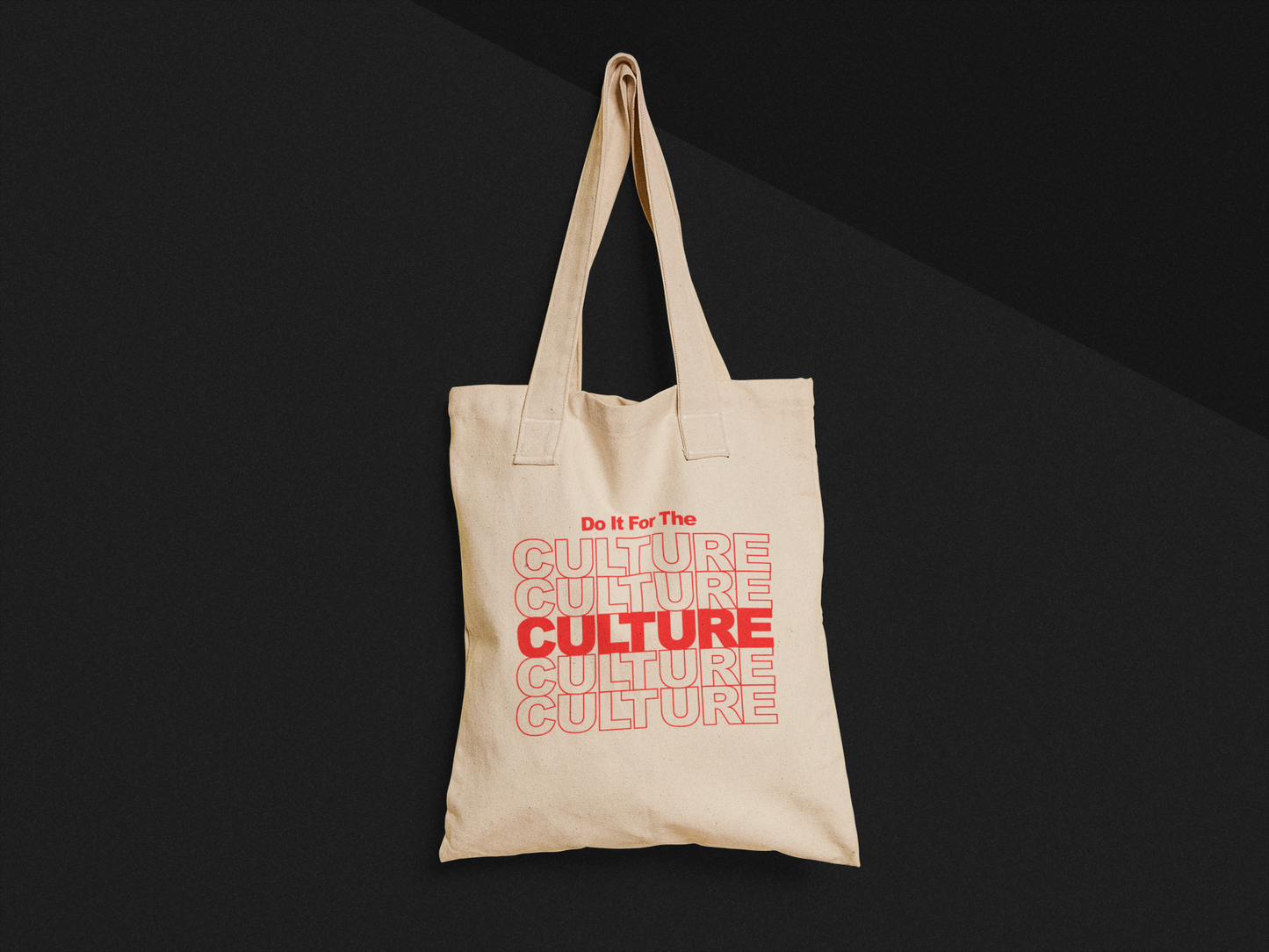 For the Culture tote bags