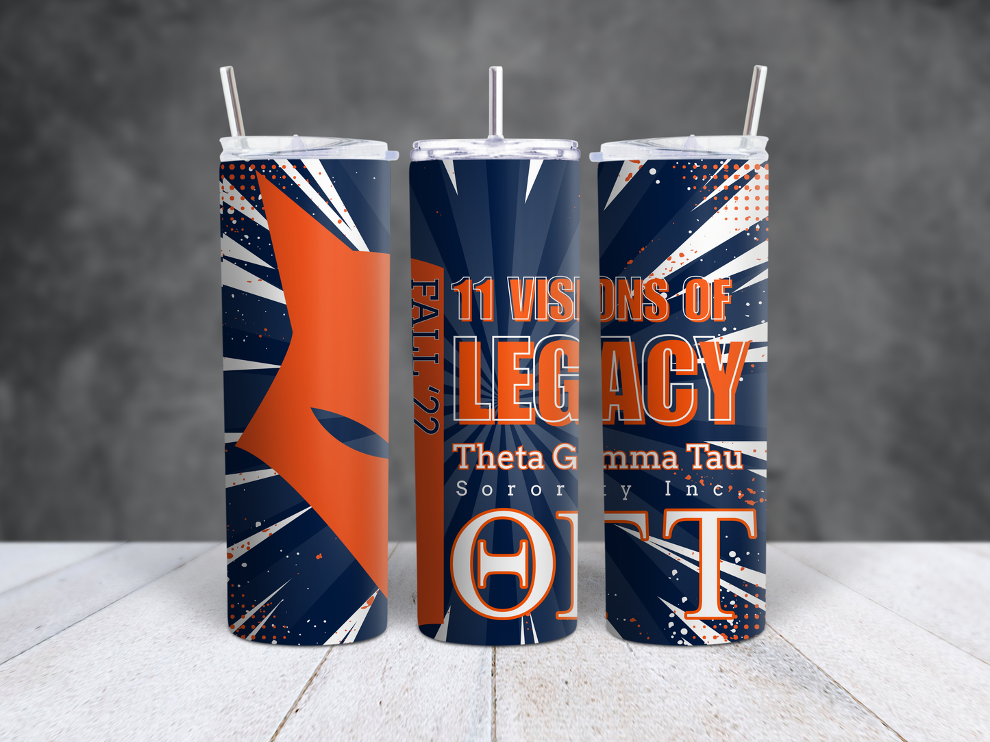 Theta Gamma Tau Sorority Inc. - REP YOUR LINE tumbler