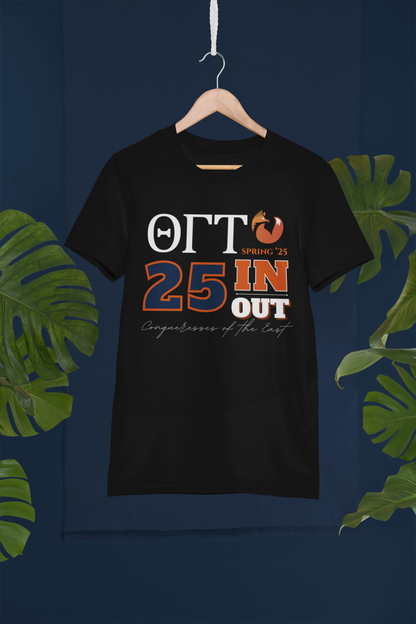 Theta Gamma Tau Sorority Inc - 25 In 25 Out - C.O.T.E T-shirt