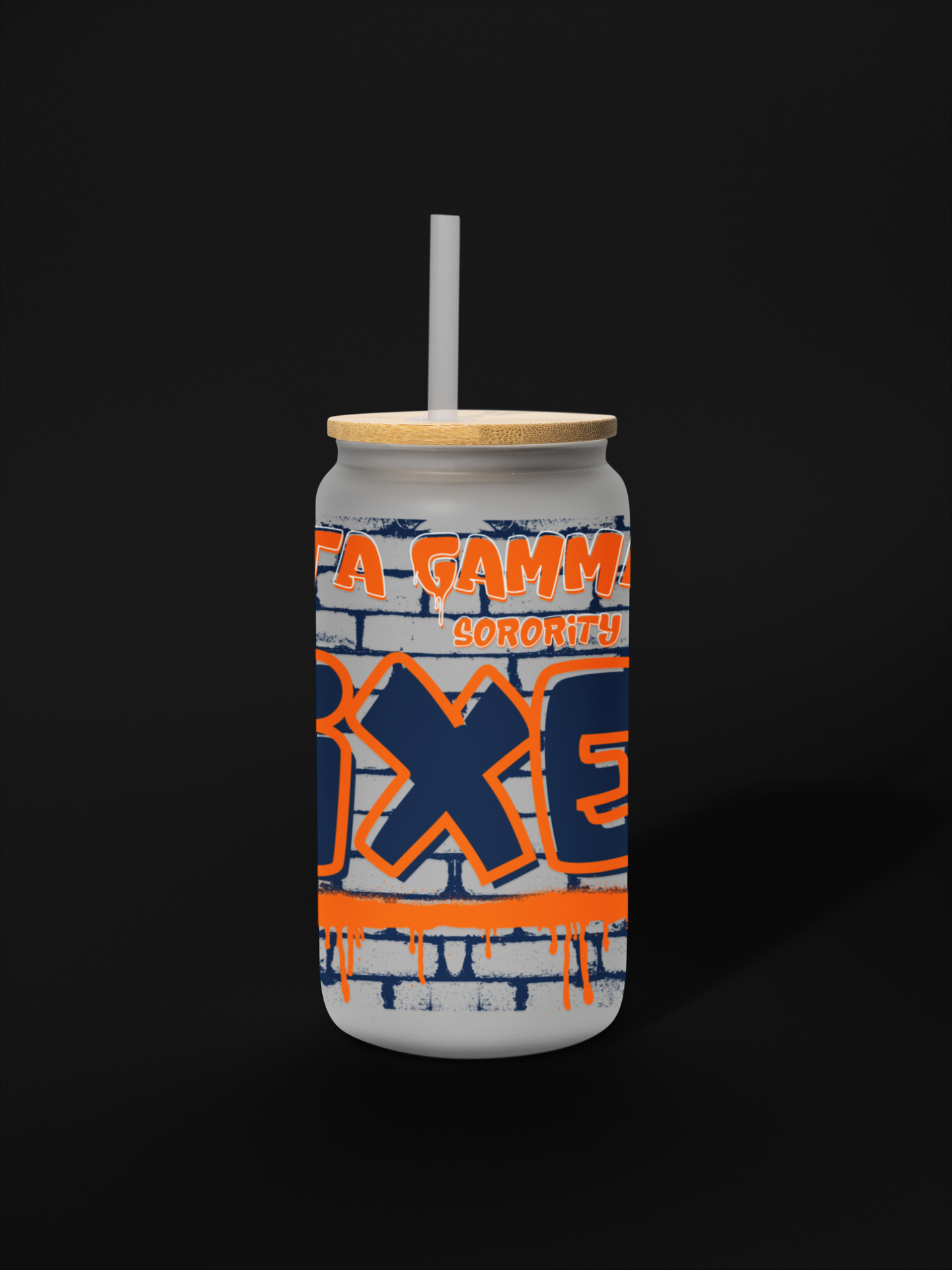 Theta Gamma Tau - TGT Splash Glass Can tumbler