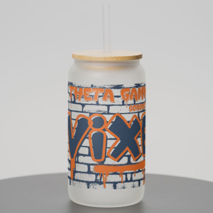Theta Gamma Tau - TGT Splash Glass Can tumbler