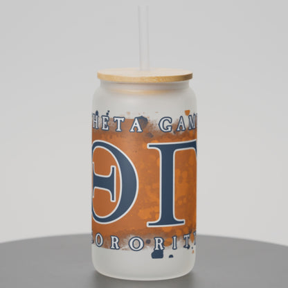 Theta Gamma Tau - TGT Splash Glass Can tumbler